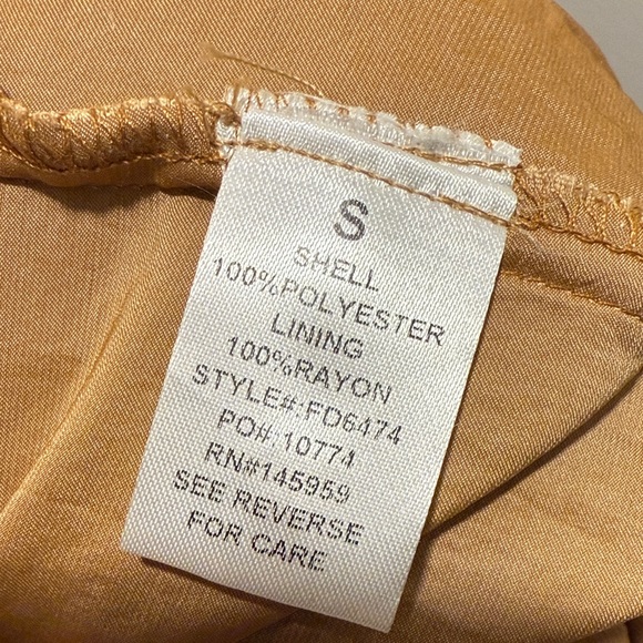 Denim Forum copper Button-Down Maxi Dress elastic waist band and belt - Picture 3 of 4